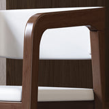 Traditional Style Chair Dining Kitchen Arm Chair with Wooden Legs Clearhalo 'Dining Chairs' 'Dining Tables & Seating' 'dining_chair' 'Furniture' 'furniture_dining_chair' 'Kitchen & Dining Furniture' 4760973