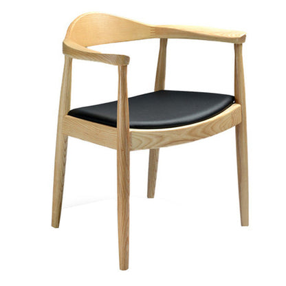 Traditional Style Chair Dining Kitchen Open Back Arm Chair with Wooden Legs Wood 1 Piece Clearhalo 'Dining Chairs' 'Dining Tables & Seating' 'dining_chair' 'Furniture' 'furniture_dining_chair' 'Kitchen & Dining Furniture' 4760991