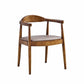 Traditional Style Chair Dining Kitchen Open Back Arm Chair with Wooden Legs Coffee 1 Piece Clearhalo 'Dining Chairs' 'Dining Tables & Seating' 'dining_chair' 'Furniture' 'furniture_dining_chair' 'Kitchen & Dining Furniture' 4761000