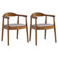 Traditional Style Chair Dining Kitchen Open Back Arm Chair with Wooden Legs Coffee Set of 2 Clearhalo 'Dining Chairs' 'Dining Tables & Seating' 'dining_chair' 'Furniture' 'furniture_dining_chair' 'Kitchen & Dining Furniture' 4761001