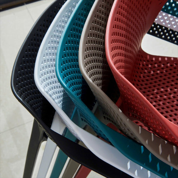 Contemporary Stackable Chair Dining Kitchen Arm Chair with Plastic Legs Clearhalo 'Dining Chairs' 'Dining Tables & Seating' 'dining_chair' 'furn' 'furn_dining_chair' 'Furniture' 'furniture_dining_chair' 'Kitchen & Dining Furniture' 4761021