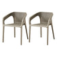 Contemporary Stackable Chair Dining Kitchen Arm Chair with Plastic Legs Light Gray 2 Piece Set Clearhalo 'Dining Chairs' 'Dining Tables & Seating' 'dining_chair' 'furn' 'furn_dining_chair' 'Furniture' 'furniture_dining_chair' 'Kitchen & Dining Furniture' 4761022
