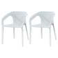 Contemporary Stackable Chair Dining Kitchen Arm Chair with Plastic Legs White 2 Piece Set Clearhalo 'Dining Chairs' 'Dining Tables & Seating' 'dining_chair' 'furn' 'furn_dining_chair' 'Furniture' 'furniture_dining_chair' 'Kitchen & Dining Furniture' 4761028