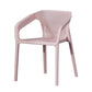 Contemporary Stackable Chair Dining Kitchen Arm Chair with Plastic Legs Pink 1 Piece Clearhalo 'Dining Chairs' 'Dining Tables & Seating' 'dining_chair' 'furn' 'furn_dining_chair' 'Furniture' 'furniture_dining_chair' 'Kitchen & Dining Furniture' 4761035
