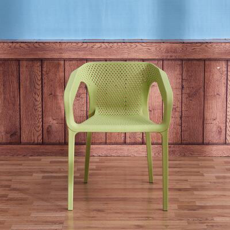 Contemporary Stackable Chair Dining Kitchen Arm Chair with Plastic Legs Light Green 1 Piece Clearhalo 'Dining Chairs' 'Dining Tables & Seating' 'dining_chair' 'furn' 'furn_dining_chair' 'Furniture' 'furniture_dining_chair' 'Kitchen & Dining Furniture' 4761041