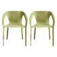 Contemporary Stackable Chair Dining Kitchen Arm Chair with Plastic Legs Light Green 2 Piece Set Clearhalo 'Dining Chairs' 'Dining Tables & Seating' 'dining_chair' 'furn' 'furn_dining_chair' 'Furniture' 'furniture_dining_chair' 'Kitchen & Dining Furniture' 4761042