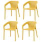Contemporary Stackable Chair Dining Kitchen Arm Chair with Plastic Legs Ginger 4 Piece Set Clearhalo 'Dining Chairs' 'Dining Tables & Seating' 'dining_chair' 'furn' 'furn_dining_chair' 'Furniture' 'furniture_dining_chair' 'Kitchen & Dining Furniture' 4761051