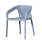 Contemporary Stackable Chair Dining Kitchen Arm Chair with Plastic Legs Gray Blue 1 Piece Clearhalo 'Dining Chairs' 'Dining Tables & Seating' 'dining_chair' 'furn' 'furn_dining_chair' 'Furniture' 'furniture_dining_chair' 'Kitchen & Dining Furniture' 4761055