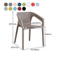 Contemporary Style Stackable Chair Kitchen Arm Chair with Plastic Legs Clearhalo 'Dining Chairs' 'Dining Tables & Seating' 'dining_chair' 'Furniture' 'furniture_dining_chair' 'Kitchen & Dining Furniture' 4761086