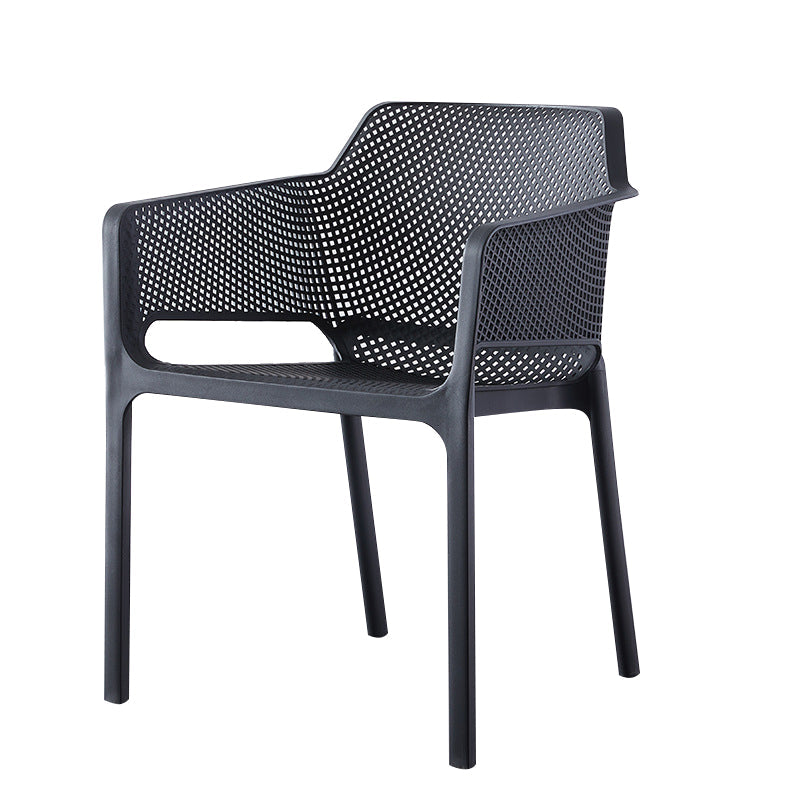 Contemporary Style Stackable Dining Chairs Kitchen Plastic Arm Chair Clearhalo 'Dining Chairs' 'Dining Tables & Seating' 'dining_chair' 'Furniture' 'furniture_dining_chair' 'Kitchen & Dining Furniture' 4761095