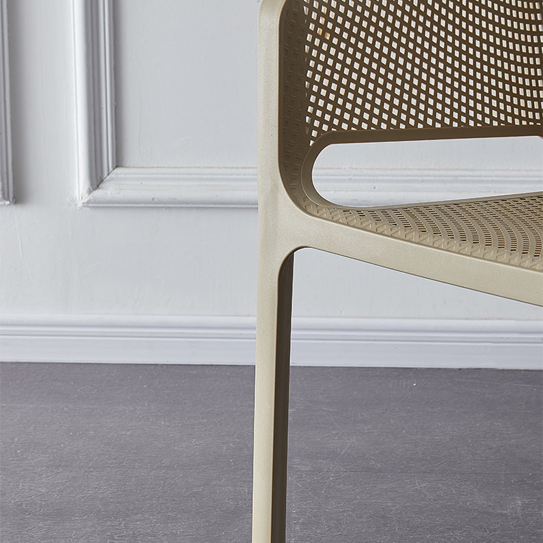 Contemporary Style Stackable Dining Chairs Kitchen Plastic Arm Chair Clearhalo 'Dining Chairs' 'Dining Tables & Seating' 'dining_chair' 'Furniture' 'furniture_dining_chair' 'Kitchen & Dining Furniture' 4761102