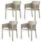 Contemporary Style Stackable Dining Chairs Kitchen Plastic Arm Chair Camel Set of 4 Clearhalo 'Dining Chairs' 'Dining Tables & Seating' 'dining_chair' 'Furniture' 'furniture_dining_chair' 'Kitchen & Dining Furniture' 4761109