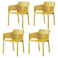 Contemporary Style Stackable Dining Chairs Kitchen Plastic Arm Chair Ginger Set of 4 Clearhalo 'Dining Chairs' 'Dining Tables & Seating' 'dining_chair' 'Furniture' 'furniture_dining_chair' 'Kitchen & Dining Furniture' 4761115