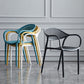 Contemporary Style Stackable Plastic Dining Chairs Open Back Kitchen Arm Chair Clearhalo 'Dining Chairs' 'Dining Tables & Seating' 'dining_chair' 'Furniture' 'furniture_dining_chair' 'Kitchen & Dining Furniture' 4761125