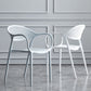 Contemporary Style Stackable Plastic Dining Chairs Open Back Kitchen Arm Chair Clearhalo 'Dining Chairs' 'Dining Tables & Seating' 'dining_chair' 'Furniture' 'furniture_dining_chair' 'Kitchen & Dining Furniture' 4761142