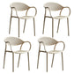 Contemporary Style Stackable Plastic Dining Chairs Open Back Kitchen Arm Chair Camel Set of 4 Clearhalo 'Dining Chairs' 'Dining Tables & Seating' 'dining_chair' 'Furniture' 'furniture_dining_chair' 'Kitchen & Dining Furniture' 4761146