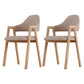 Contemporary Style Chairs Kitchen Open Back Arm Chair with Wooden Legs Coffee Set of 2 Clearhalo 'Dining Chairs' 'Dining Tables & Seating' 'dining_chair' 'Furniture' 'furniture_dining_chair' 'Kitchen & Dining Furniture' 4761164