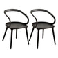Scandinavian Style Wood Side Dining Chairs Open Back Side Chair Black Set of 2 Clearhalo 'Dining Chairs' 'Dining Tables & Seating' 'dining_chair' 'Furniture' 'furniture_dining_chair' 'Kitchen & Dining Furniture' 4761175