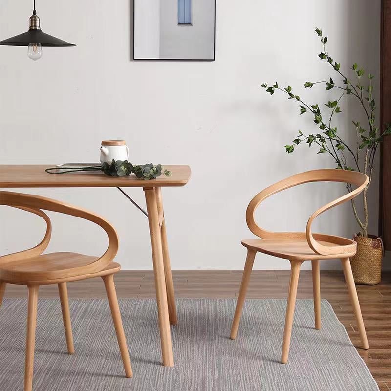 Scandinavian Style Wood Side Dining Chairs Open Back Side Chair Clearhalo 'Dining Chairs' 'Dining Tables & Seating' 'dining_chair' 'Furniture' 'furniture_dining_chair' 'Kitchen & Dining Furniture' 4761176