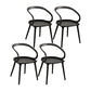 Scandinavian Style Wood Side Dining Chairs Open Back Side Chair Black Set of 4 Clearhalo 'Dining Chairs' 'Dining Tables & Seating' 'dining_chair' 'Furniture' 'furniture_dining_chair' 'Kitchen & Dining Furniture' 4761178