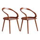 Scandinavian Style Wood Side Dining Chairs Open Back Side Chair Walnut Set of 2 Clearhalo 'Dining Chairs' 'Dining Tables & Seating' 'dining_chair' 'Furniture' 'furniture_dining_chair' 'Kitchen & Dining Furniture' 4761181