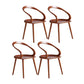 Scandinavian Style Wood Side Dining Chairs Open Back Side Chair Walnut Set of 4 Clearhalo 'Dining Chairs' 'Dining Tables & Seating' 'dining_chair' 'Furniture' 'furniture_dining_chair' 'Kitchen & Dining Furniture' 4761183