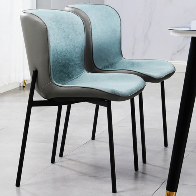 Contemporary Style Chairs Kitchen Armless Chair with Metal Legs Clearhalo 'Dining Chairs' 'Dining Tables & Seating' 'dining_chair' 'Furniture' 'furniture_dining_chair' 'Kitchen & Dining Furniture' 4761192
