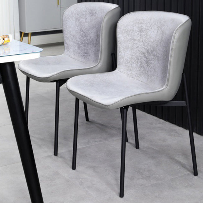 Contemporary Style Chairs Kitchen Armless Chair with Metal Legs Clearhalo 'Dining Chairs' 'Dining Tables & Seating' 'dining_chair' 'Furniture' 'furniture_dining_chair' 'Kitchen & Dining Furniture' 4761194