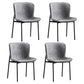 Contemporary Style Chairs Kitchen Armless Chair with Metal Legs Grey Set of 4 Clearhalo 'Dining Chairs' 'Dining Tables & Seating' 'dining_chair' 'Furniture' 'furniture_dining_chair' 'Kitchen & Dining Furniture' 4761197