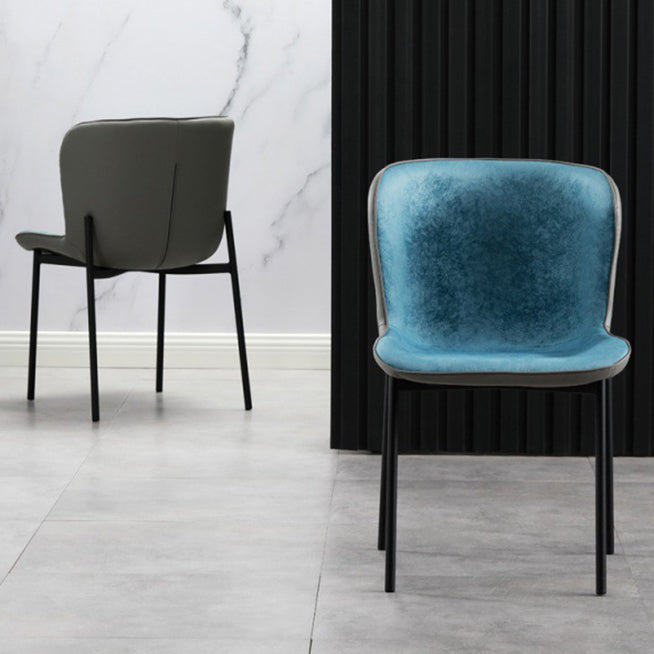 Contemporary Style Chairs Kitchen Armless Chair with Metal Legs Clearhalo 'Dining Chairs' 'Dining Tables & Seating' 'dining_chair' 'Furniture' 'furniture_dining_chair' 'Kitchen & Dining Furniture' 4761198