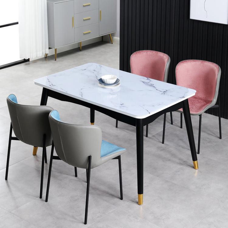 Contemporary Style Chairs Kitchen Armless Chair with Metal Legs Clearhalo 'Dining Chairs' 'Dining Tables & Seating' 'dining_chair' 'Furniture' 'furniture_dining_chair' 'Kitchen & Dining Furniture' 4761212