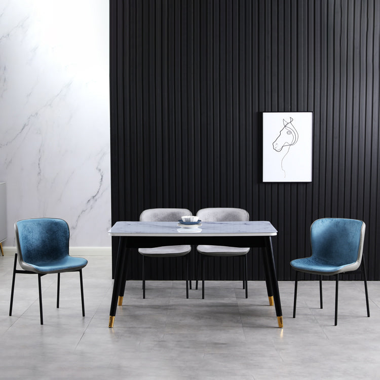 Contemporary Style Chairs Kitchen Armless Chair with Metal Legs Clearhalo 'Dining Chairs' 'Dining Tables & Seating' 'dining_chair' 'Furniture' 'furniture_dining_chair' 'Kitchen & Dining Furniture' 4761214