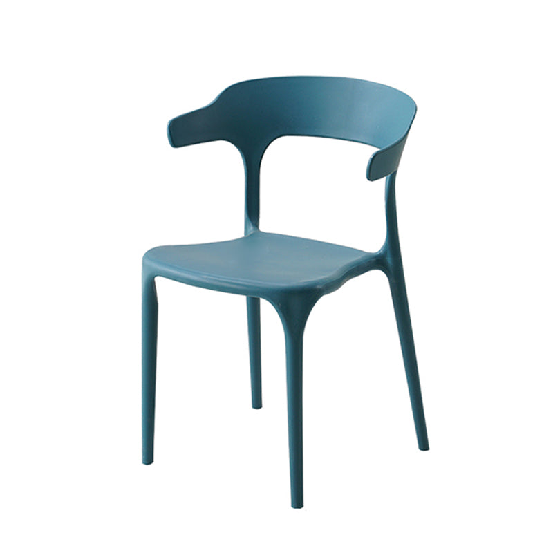 Contemporary Style Stackable Chair Open Back Kitchen Arm Chair with Plastic Legs Clearhalo 'Dining Chairs' 'Dining Tables & Seating' 'dining_chair' 'Furniture' 'furniture_dining_chair' 'Kitchen & Dining Furniture' 4761233