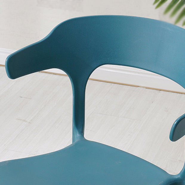 Contemporary Style Stackable Chair Open Back Kitchen Arm Chair with Plastic Legs Clearhalo 'Dining Chairs' 'Dining Tables & Seating' 'dining_chair' 'Furniture' 'furniture_dining_chair' 'Kitchen & Dining Furniture' 4761239