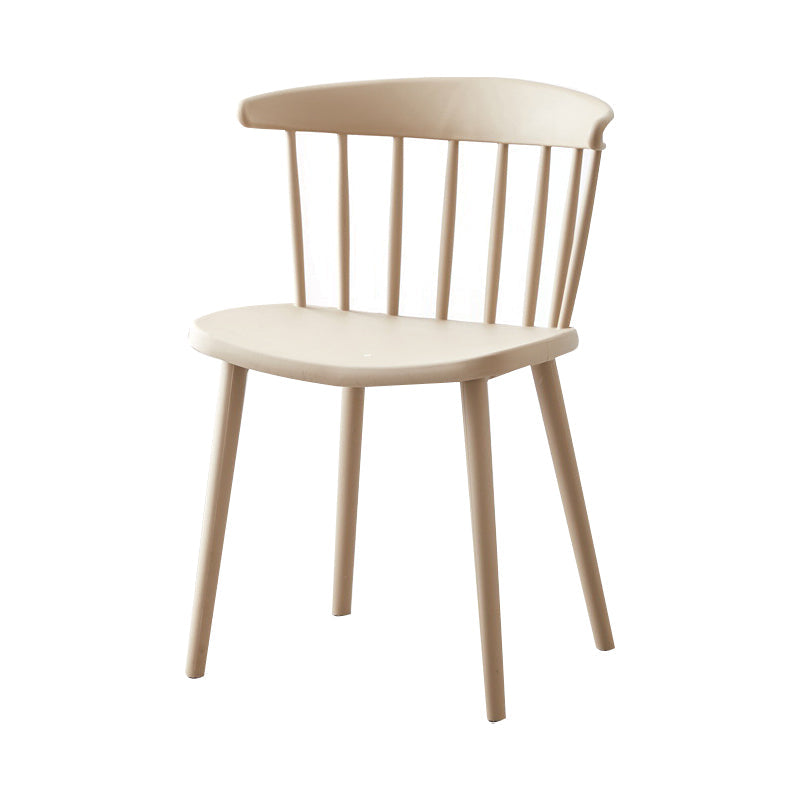 Modern Plastic Indoor-Outdoor Dining Chair Windsor Back Side Chair Clearhalo 'Dining Chairs' 'Dining Tables & Seating' 'dining_chair' 'Furniture' 'furniture_dining_chair' 'Kitchen & Dining Furniture' 4761274