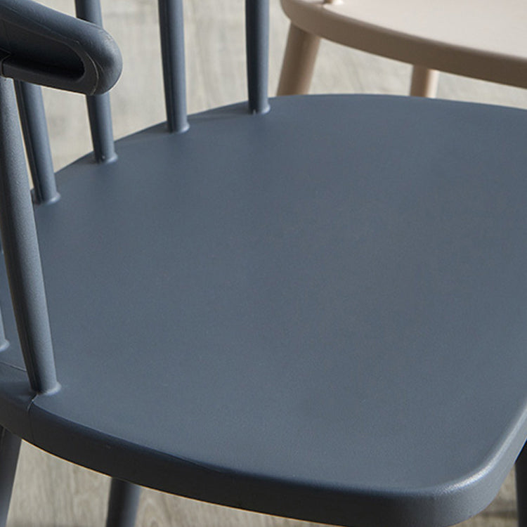 Modern Plastic Indoor-Outdoor Dining Chair Windsor Back Side Chair Clearhalo 'Dining Chairs' 'Dining Tables & Seating' 'dining_chair' 'Furniture' 'furniture_dining_chair' 'Kitchen & Dining Furniture' 4761278