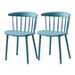 Modern Plastic Indoor-Outdoor Dining Chair Windsor Back Side Chair Airy Blue Set of 2 Clearhalo 'Dining Chairs' 'Dining Tables & Seating' 'dining_chair' 'Furniture' 'furniture_dining_chair' 'Kitchen & Dining Furniture' 4761279