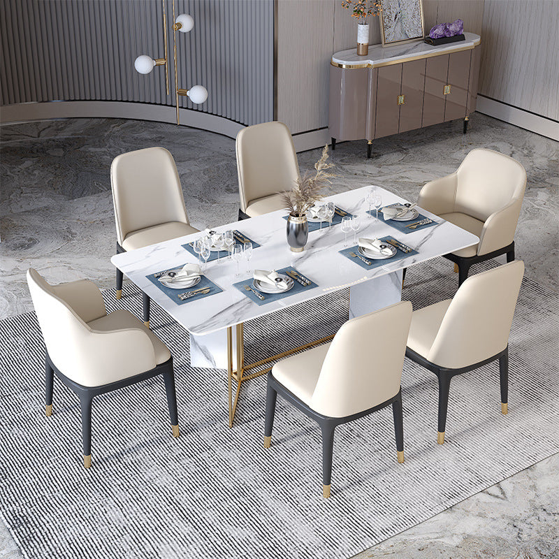 Industrial Home Parsons Side Chair Matte Finish Leather Dining Chair Clearhalo 'Dining Chairs' 'Dining Tables & Seating' 'dining_chair' 'Furniture' 'furniture_dining_chair' 'Kitchen & Dining Furniture' 4761291