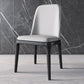 Industrial Home Parsons Side Chair Matte Finish Leather Dining Chair Light Gray Black 1 Piece Clearhalo 'Dining Chairs' 'Dining Tables & Seating' 'dining_chair' 'Furniture' 'furniture_dining_chair' 'Kitchen & Dining Furniture' 4761294