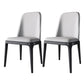 Industrial Home Parsons Side Chair Matte Finish Leather Dining Chair Light Gray Black Set of 2 Clearhalo 'Dining Chairs' 'Dining Tables & Seating' 'dining_chair' 'Furniture' 'furniture_dining_chair' 'Kitchen & Dining Furniture' 4761295