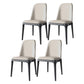 Industrial Home Parsons Side Chair Matte Finish Leather Dining Chair Black Set of 4 Clearhalo 'Dining Chairs' 'Dining Tables & Seating' 'dining_chair' 'Furniture' 'furniture_dining_chair' 'Kitchen & Dining Furniture' 4761303