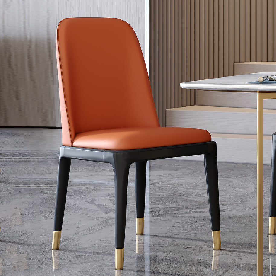 Industrial Home Parsons Side Chair Matte Finish Leather Dining Chair Clearhalo 'Dining Chairs' 'Dining Tables & Seating' 'dining_chair' 'Furniture' 'furniture_dining_chair' 'Kitchen & Dining Furniture' 4761304