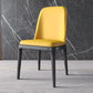 Industrial Home Parsons Side Chair Matte Finish Leather Dining Chair Yellow Black 1 Piece Clearhalo 'Dining Chairs' 'Dining Tables & Seating' 'dining_chair' 'Furniture' 'furniture_dining_chair' 'Kitchen & Dining Furniture' 4761305