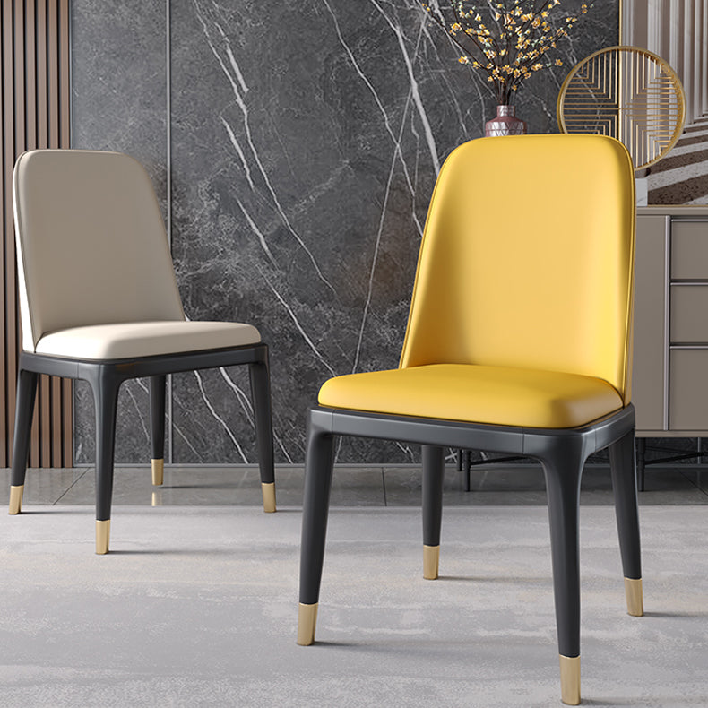 Industrial Home Parsons Side Chair Matte Finish Leather Dining Chair Clearhalo 'Dining Chairs' 'Dining Tables & Seating' 'dining_chair' 'Furniture' 'furniture_dining_chair' 'Kitchen & Dining Furniture' 4761306