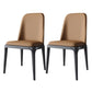 Industrial Home Parsons Side Chair Matte Finish Leather Dining Chair Brown Black Set of 2 Clearhalo 'Dining Chairs' 'Dining Tables & Seating' 'dining_chair' 'Furniture' 'furniture_dining_chair' 'Kitchen & Dining Furniture' 4761312