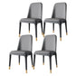 Industrial Home Parsons Side Chair Matte Finish Leather Dining Chair Dark Gray Black Gold Set of 4 Clearhalo 'Dining Chairs' 'Dining Tables & Seating' 'dining_chair' 'Furniture' 'furniture_dining_chair' 'Kitchen & Dining Furniture' 4761319