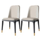 Industrial Home Parsons Side Chair Matte Finish Leather Dining Chair White Black Gold Set of 2 Clearhalo 'Dining Chairs' 'Dining Tables & Seating' 'dining_chair' 'Furniture' 'furniture_dining_chair' 'Kitchen & Dining Furniture' 4761324