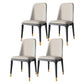 Industrial Home Parsons Side Chair Matte Finish Leather Dining Chair White Black Gold Set of 4 Clearhalo 'Dining Chairs' 'Dining Tables & Seating' 'dining_chair' 'Furniture' 'furniture_dining_chair' 'Kitchen & Dining Furniture' 4761325