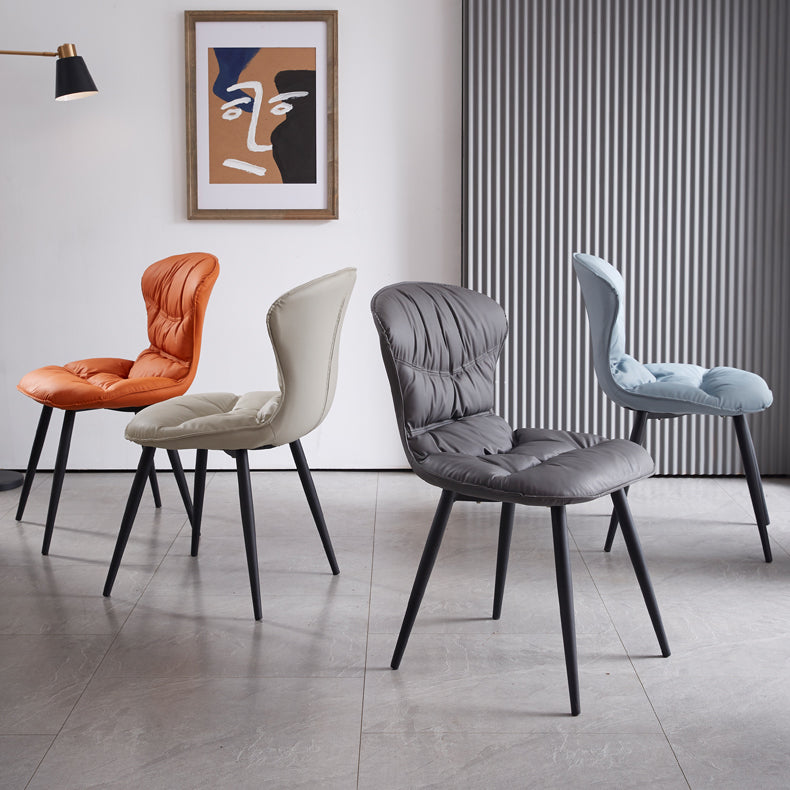 Contemporary Style Dining Chair Kitchen Armless Chair with Metal Legs Clearhalo 'Dining Chairs' 'Dining Tables & Seating' 'dining_chair' 'furn' 'furn_dining_chair' 'Furniture' 'furniture_dining_chair' 'Kitchen & Dining Furniture' 4761340