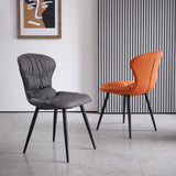 Contemporary Style Dining Chair Kitchen Armless Chair with Metal Legs Clearhalo 'Dining Chairs' 'Dining Tables & Seating' 'dining_chair' 'furn' 'furn_dining_chair' 'Furniture' 'furniture_dining_chair' 'Kitchen & Dining Furniture' 4761342